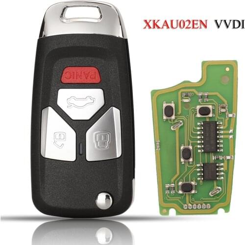 Kutery XKAU02EN VVDI Remote Smart Car Key For Audi 4Buttons Xhorse Series Universal Remote Control