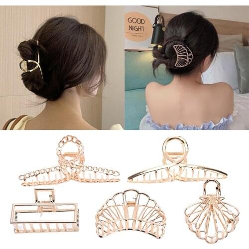 Women Girls Geometric Metal Hair Claw Clip Clamps Hair Crab Multi Shape Hair Clip Hairpin Hair Accessories Gifts
