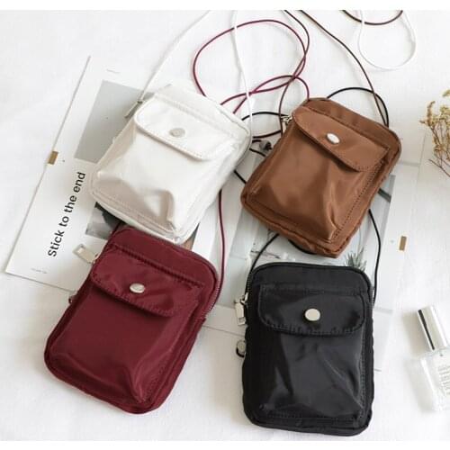 Womens Crossbody Bag Simple Retro Crossbody Bag Mobile Phone Small Bag Casual Oxford fabric student shoulder bag Womens Bag