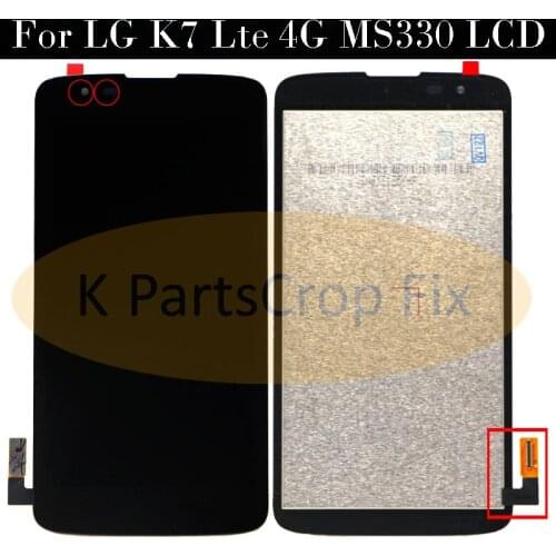 For LG K7 LTE 4G MS330 K330 Q7 X210 X210DS LCD Display With Touch Screen Digitizer Assembly With Frame for LG MS330 LCD Display