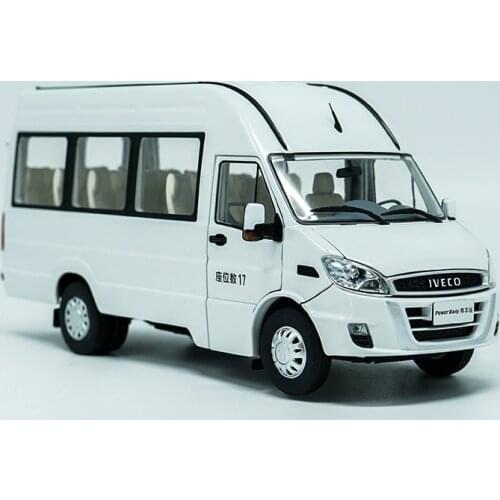 1:24 Diecast Model for NAVECO IVECO Power Daily 2015 White MPV Alloy Toy Car Miniature Collection Gifts Van