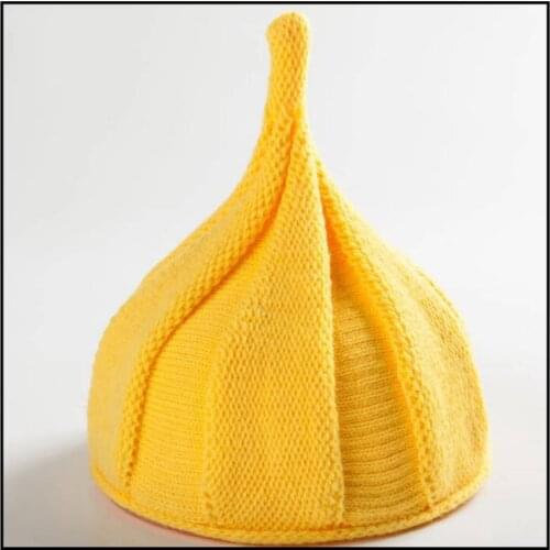 1pcs Childrens Knitted Hat Autumn And Winter Style Korean Version of Pointed Hat Woolen Cap Baby Twist Hat