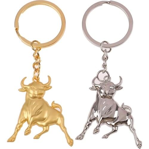 1PCS Gift Pendant Souvenir Ox Year Lucky Key Ring Pendant Lucky Bull Keychain