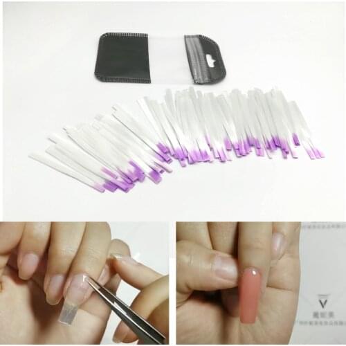 10/30/50/100pcs Fiberglass Nail Extension Glass Fibernails Fiber for Nail Silk Extension Set Nail Form Acrylic Tips Salon Tool