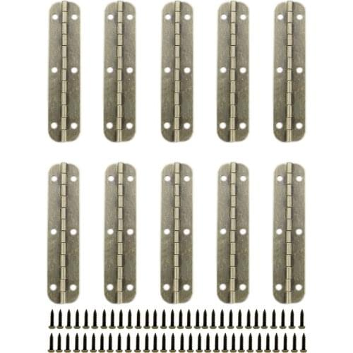 10PCS Cabinet Hinge Folding Hinges,65x15mm Box Hinges Retro Hinge Door Hinges Butt Hinges Wooden Box Jewelry Gift Box with Screw