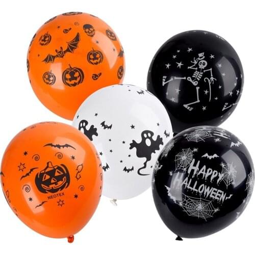 12 Inches 2.8g Halloween Decoration balloon 35/50/100 pcs Skeleton Bat Specter Pumpkin Spider Web Latex Balloons