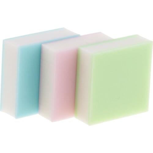 3pcs Jelly Crystal Square Rubber Carving Block for DIY Stamps 3x3x1cm