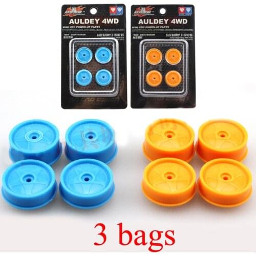 3Bags Close Upgrading Hub Front Narrow Rear Wide Wheels Spongy Rubber Tyre 18016/18018 Spare Part for AULDEY Mini 4WD Car Models
