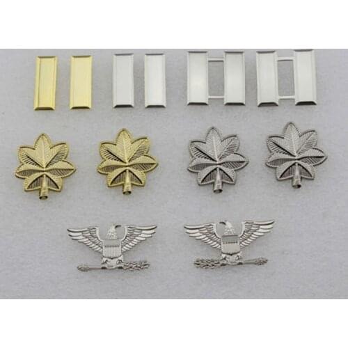 6 PAIRS US ARMY OFFICERS RANK INSIGNIA PIN BADGE US ARMED FORCES RANKS PINS