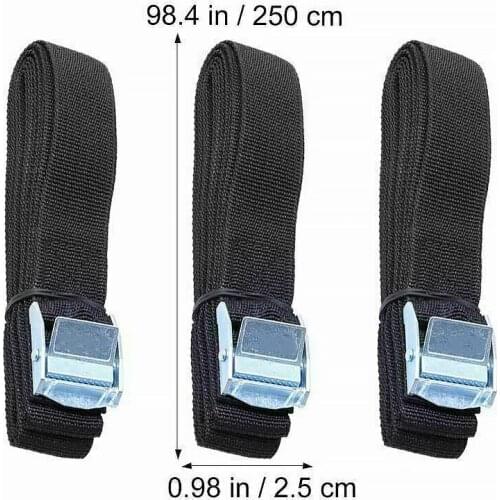 6pcs 2.5m Buckle Tie-Down Belt Cargo Straps for Car Motorcycle Bike With Metal Buckle Tow Rope Strong Ratchet Belt Luggage Bag