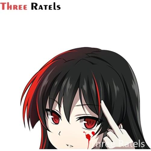 A650 Funny Graphics For Akame Ga Kill BIG HEAD Anime Cute Car Stickers Auto Laptop Bumper Decals Vinyl Car Wrap