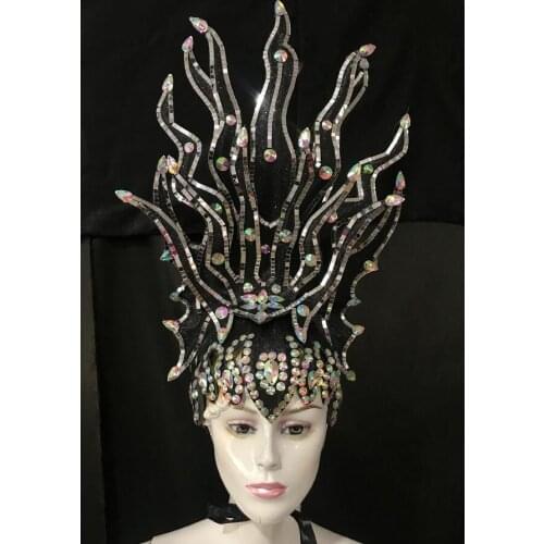 Latin dance Samba accessories Fashion exquisite headdress feathers Delicate dance shows accessories
