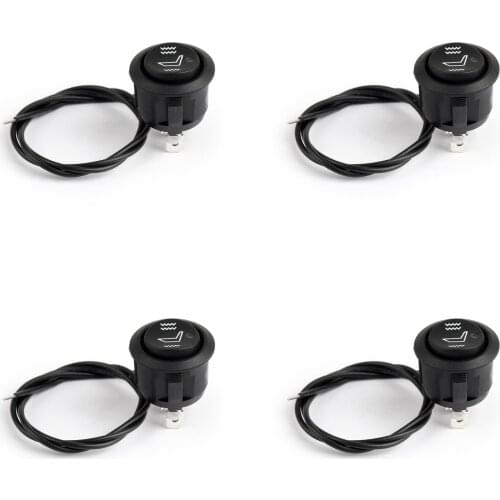 Artudatech 4Pcs R13-112DL 3Pin Car Seat Heater Switch Universal Round Heated Rocker ON-OFF