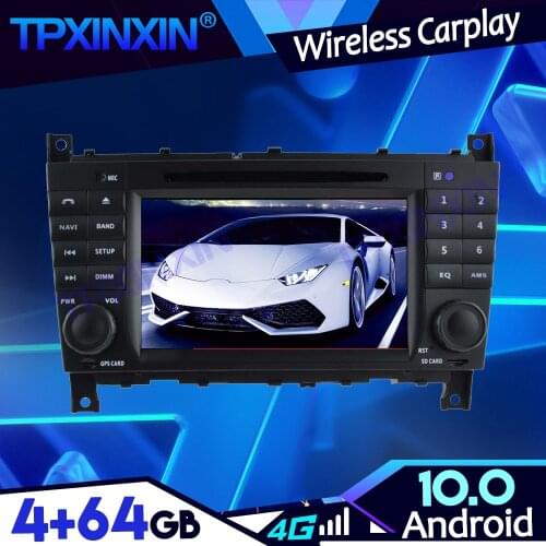 Android 10.0 PX6 4-64G IPS For BENZ C-Class W203 2004-2007 DSP Tape Recoder Navigation GPS Auto Radio Multimedia Player Carplay