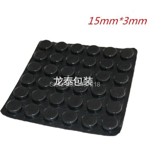 Freeshipping 360PCS 15*3mm black 3M self-adhesive anti slip Silicone rubber feet pads plastic bumper damper shock absorber