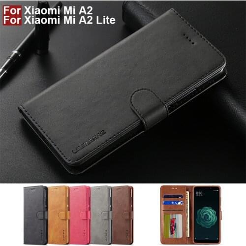 Xiaomi Mi A2 Lite Case Leather Vintage Phone Cases On Xiaomi Mi A2 Lite Cover Flip Magnetic Wallet Cases For Funda Xiaomi Mi A2