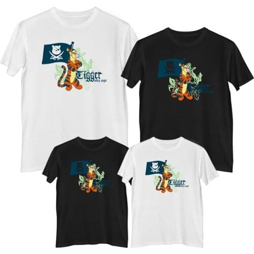 Disney Winnie the pooh Tigger T-shirt 100% cotton Fashion clothes for teens girl boys clothes Mens Women tee shirt family look