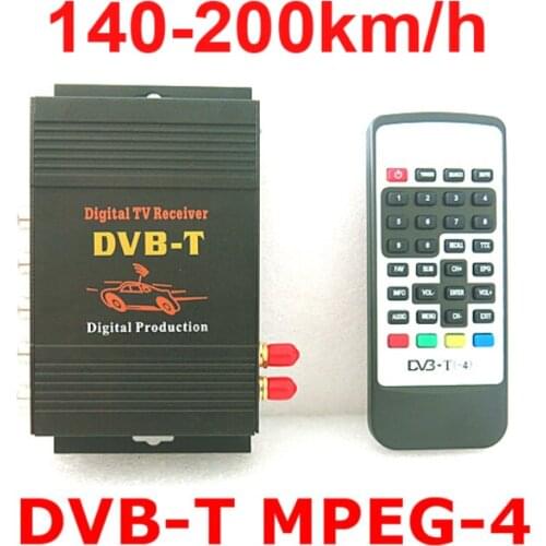 DVB-T Car 140-200km/h HD MPEG-4 2 Chip Two Antenna DVB T Car Digital TV Tuner Receiver SET TOP BOX