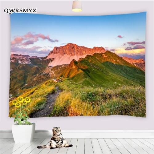 Mountain Top Scenery Tapestry Wall Hanging Aesthetic Natural Landscape Living Room Bedroom Dorm Decor Wall Home Art Tapestries