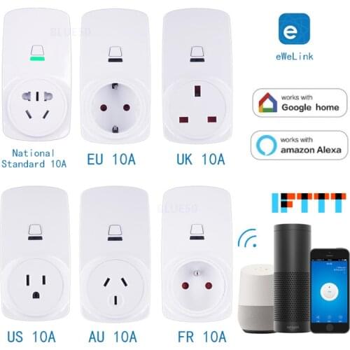 Smart Socket Plug WiFi Wireless Remote automation module Adaptor with Timer switch Compatible with Alexa Google Home Voice
