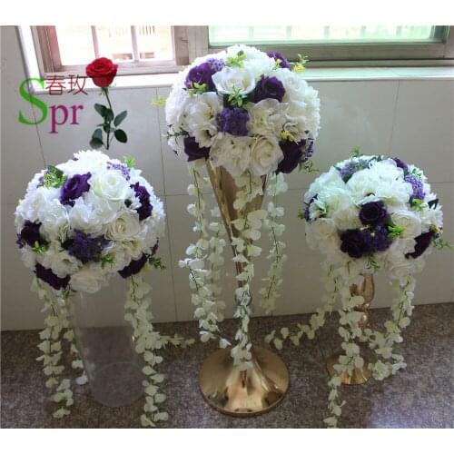 SPR 30CM wedding table center flower ball wedding road lead artificial flore centerpiece wedding backdrop flower decoration