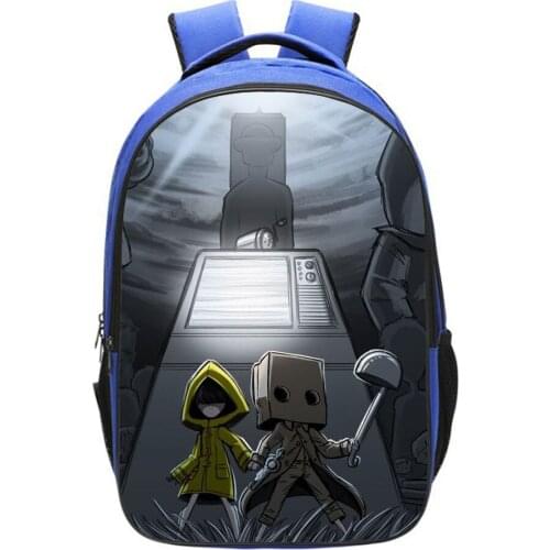 Little Nightmares Backpack Adventure Game Cosplay School Bags 3D Cartoons Print Boy Girl Backpack Teens Bookbag Travel Rucksack