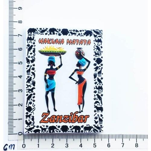 Zanzibar Tanzania)Fridge Magnet Creative Travel Commemorate Crafts 11D Ornaments Magnetism Resin Material Refrigerator Stickers