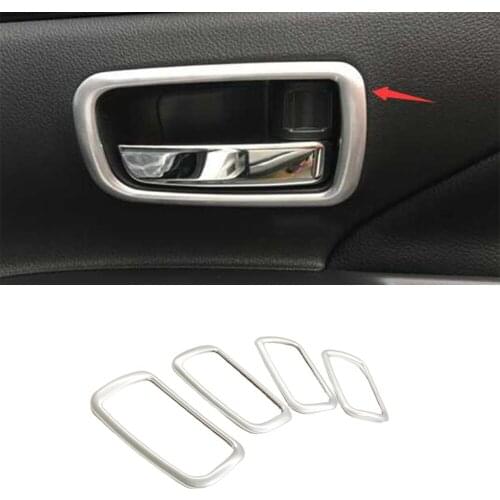 ABS Matte For Mitsubishi Outlander 2015 2016 2017 Car inner door Bowl protector frame cover Trim Car Accessories styling 4pieces
