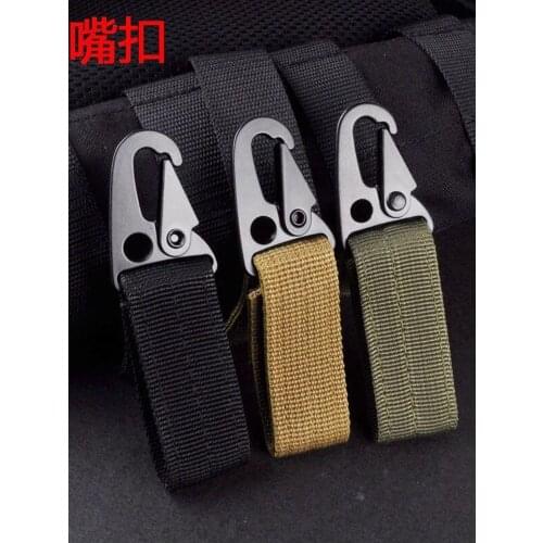 Outdoor kit travel bag Carabiner bushcraft clip attach belt clasp strap tactical molle webbing backpack Quickdraw hike camp