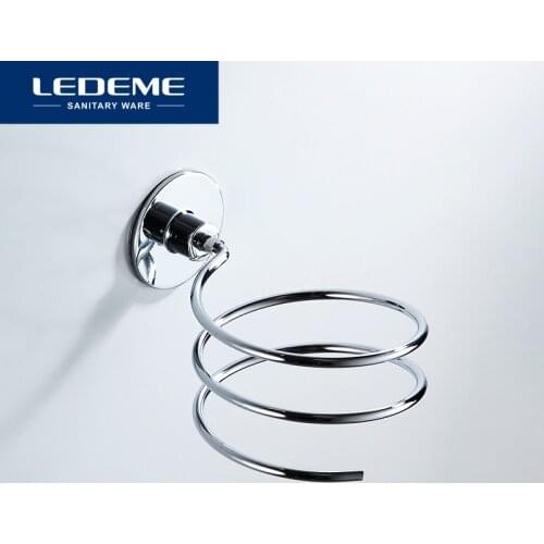 LEDEME Blower rack Wall Hair Dryer Rack Stainless Steel Bathroom Wall Holder Shelf Storage L5730