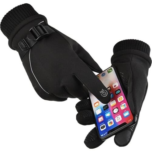 Outdoor cycling non-slip womens mens waterproof, rain-proof, non-slip and velvet warm outdoor sports gloves, cycling gloves