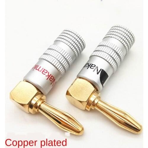 Medium channel plug / middle channel 4mm banana plug 90 degrees / medium channel L-line banana plug