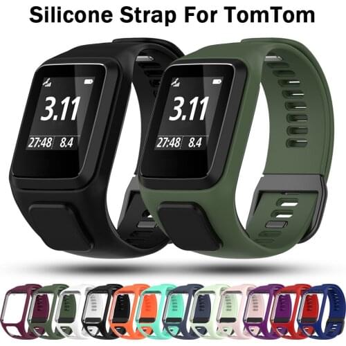 Silicone Band For TomTom 3 2 Series Strap Accessories Watchband Bracelet Replacement Wrist For TomTom Runer 2/3/2 Cardio/Spark 3