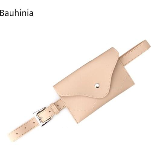 Bauhinia New 108cm High-quality Artificial Leather Casual Simple Ladies Gifts Pure Color Retro Fashion Belt Bag