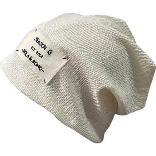 2021 Thin Beanie Soft Mens Caps Womens Hats Hooded Caps Patch Embroidery Fashion Warm Hats Solid Color Womens Autumn Winter