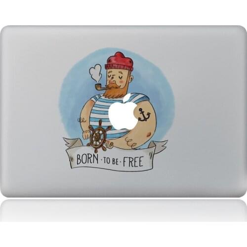 New illustration Born to be free Vinyl Decal Sticker for DIY Macbook Pro / Air 11 13 15 Inch Laptop Case Cover Sticker