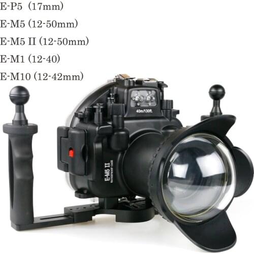 40m/130ft Waterproof Case For Olympus E-M1 E-P5 E-M5 Mark II E-M10 EP5 EM5 EM5II EM10 underwater camera housing diving box cover