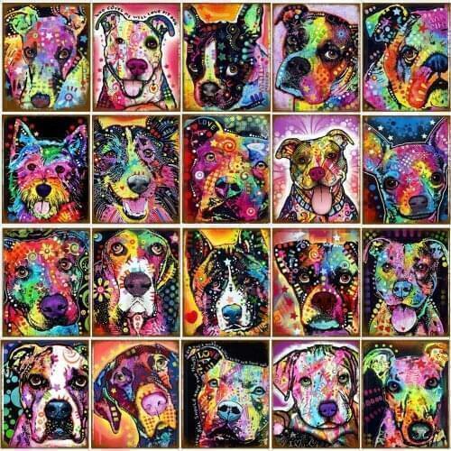 Pet Dog Animals Vintage Poster Vintage Metal Colorful Dog Tin Signs Plaque Bar Pub Club Decoration Wall Art Plate Home Decor