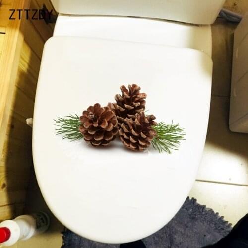ZTTZDY 24.5×15.3CM Pine Cones Fashion Living Room Wall Decoration Home Bathroom Toilet Stickers T6-0208