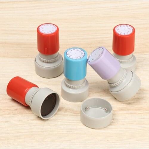 1Pc Plastic Multiple Style Teaching Seal Clock Stamp Tools Learning on Watch Clock Dial For Student Kids Primary School Supplies