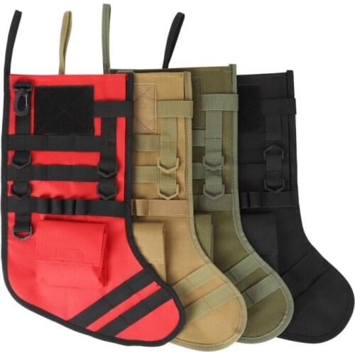 1PC Christmas Stockings Hanging Bag Christmas Tree Decoration New Year Candy Bag Gifts Socks Tactical Hunting Magazine Pouches
