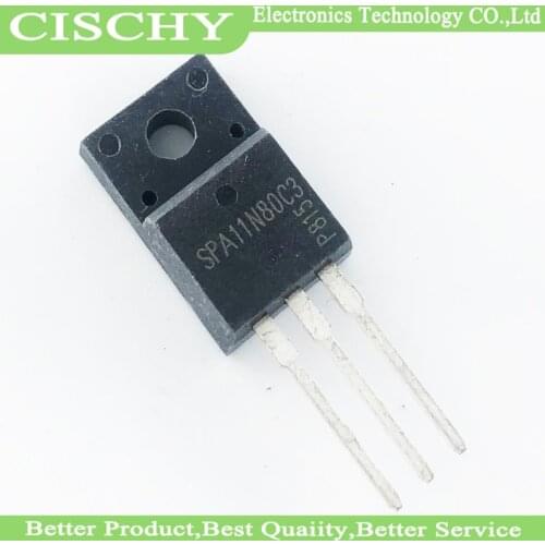 10pcs/lot SPA11N80C3 11N80C3 11N80 TO-220F IC best quality. In Stock