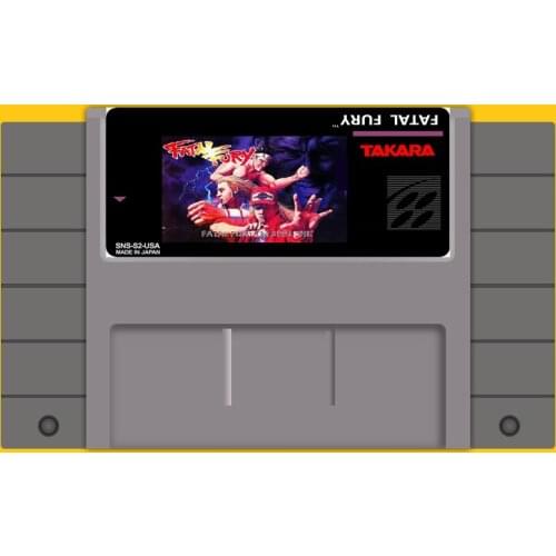 FATAL+FURY 16 bit Big Gray Game Card For USA NTSC Game Player