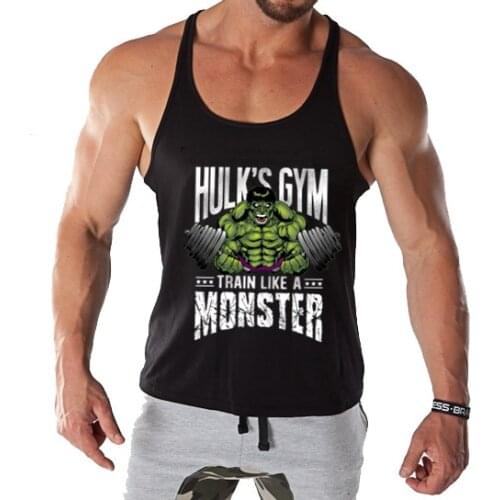 2021 Men Tank Tops Bodybuilding Tank Tops Sleeveless shirt Fitness stringer workout Undershirt men vest Clothing top