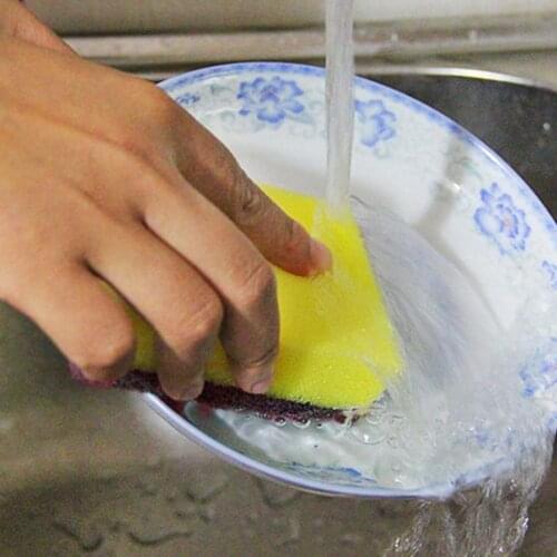 5Pcs Grits Sponge Eco-friendly Wear Resistant Sponge Scrub Scouring Pads for Home