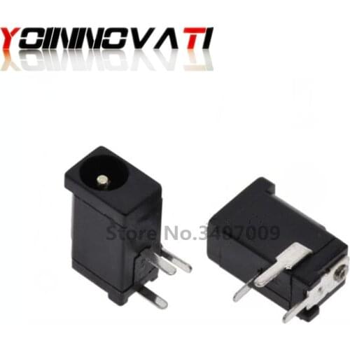 50PCS DC-002 DC power socket DC002 3.5-1.3MM SMALL sockets connector DIP 3PINS