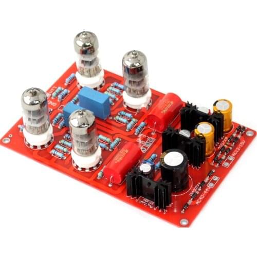 KYYSLB AC12V 20W AC40V 10W Two Sets of Voltage 6N3 Four Tube Preamplifier Home Audio Tube Bile Preamplifier Board 184*120MM