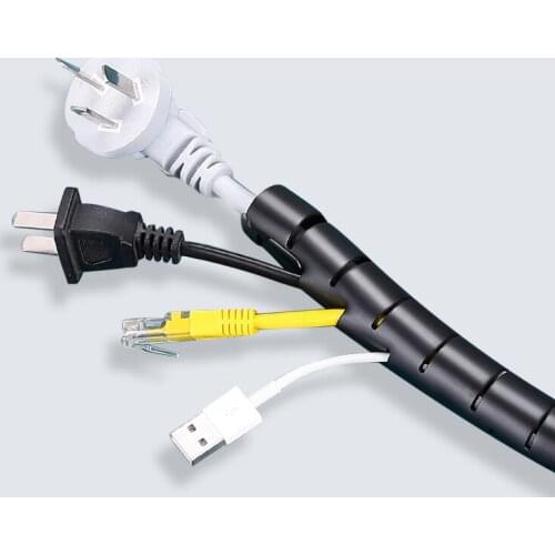 Diameter 25mm 1.5/3/5M Electric Wiring Organizer Pipe Data Line Protection Spiral Wrap Winding Cable Wire Protector Cover Tube