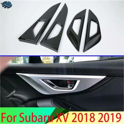 For Subaru XV 2018 2019 Car Accessories ABS Chrome Inner Door Handle Cover Catch Bowl Trim Insert Bezel Frame Garnish