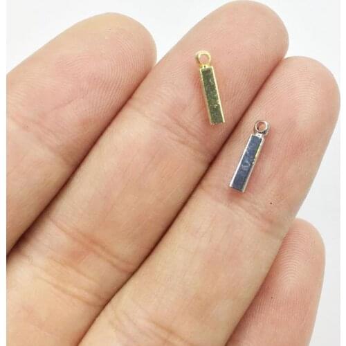 Eruifa 20pcs 10mm long Brass Bar necklace,earring bracelet jewelry DIY handmade 2 colors Gold and silver